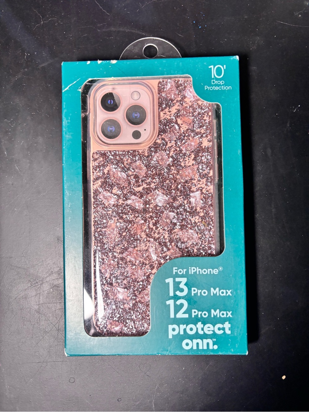 On Running Rose Gold Glitter Protective Case for iPhone 13/12 Pro Max